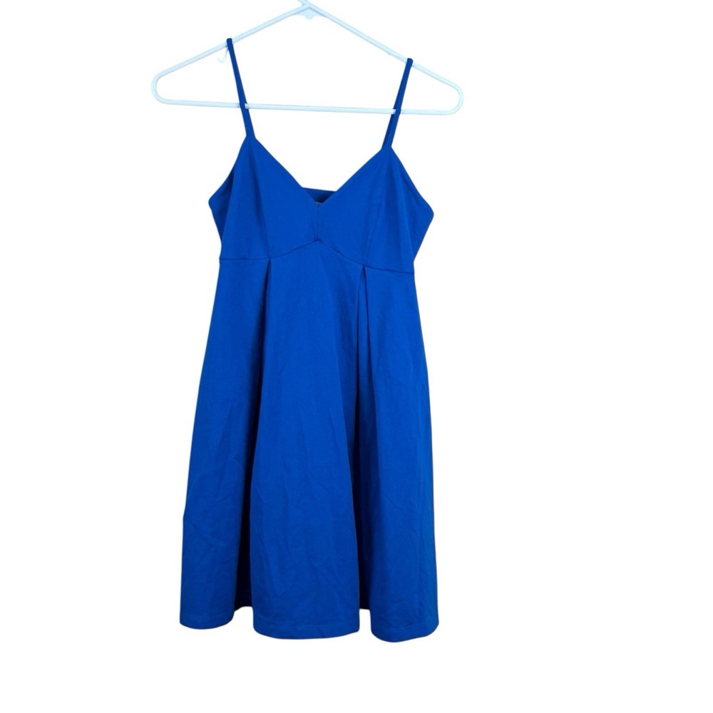 Susana Monaco  Mini‎ Dress Small Royal Blue Sweetheart Sleeveless Tank Pleated